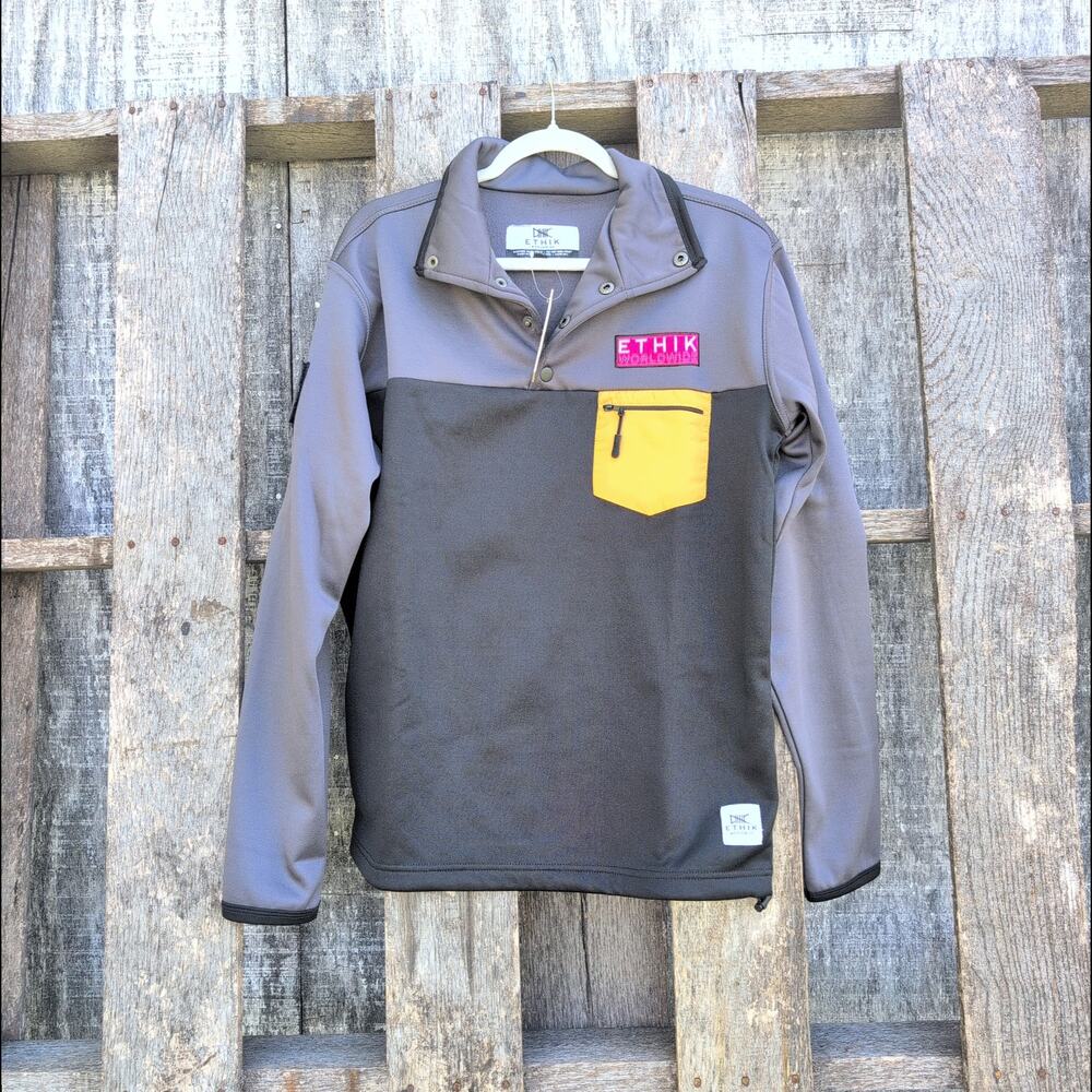 ETHIK New With Tag Killington Fleece Quarter Button Pullover Men's M